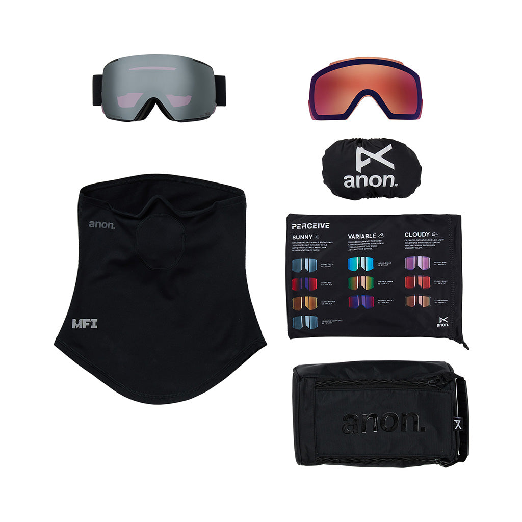 M5 Goggles - Skibrille + Ekstra Linse & Halsrør