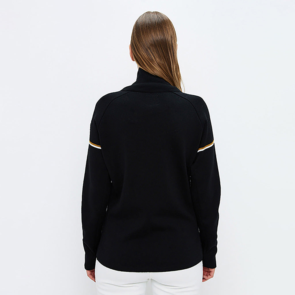 Ember Merino Sweat Midlayer i farven sort set bagfra