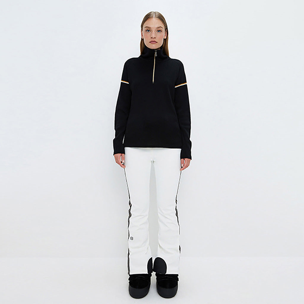 Ember Merino Sweat Midlayer i farven sort set forfra på model