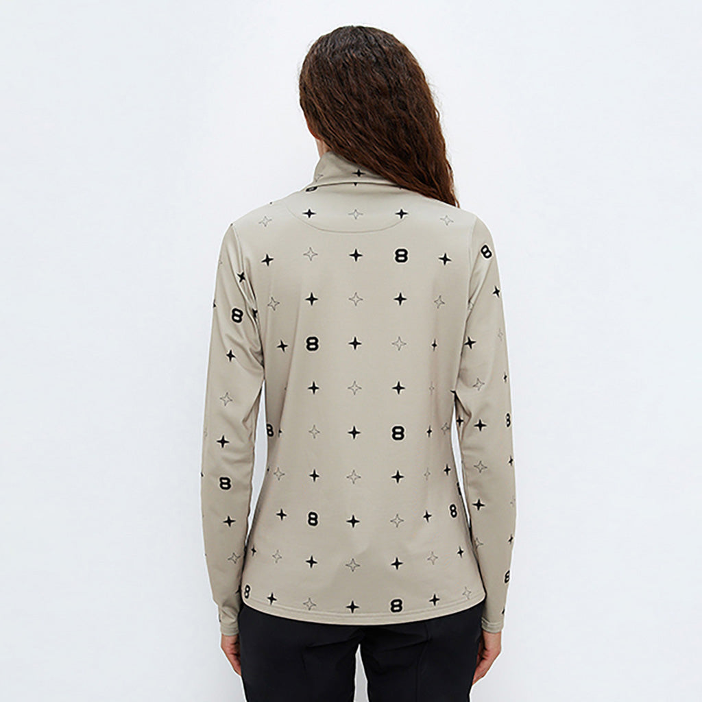 8848 Star Sweat Midlayer i farven Lt Beige set bagfra