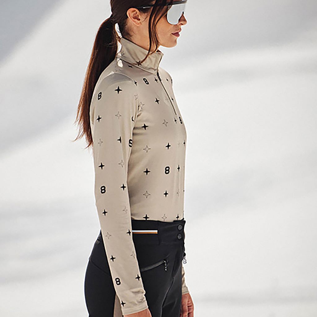 8848 Star Sweat Midlayer i farven Lt Beige set fra venstre side