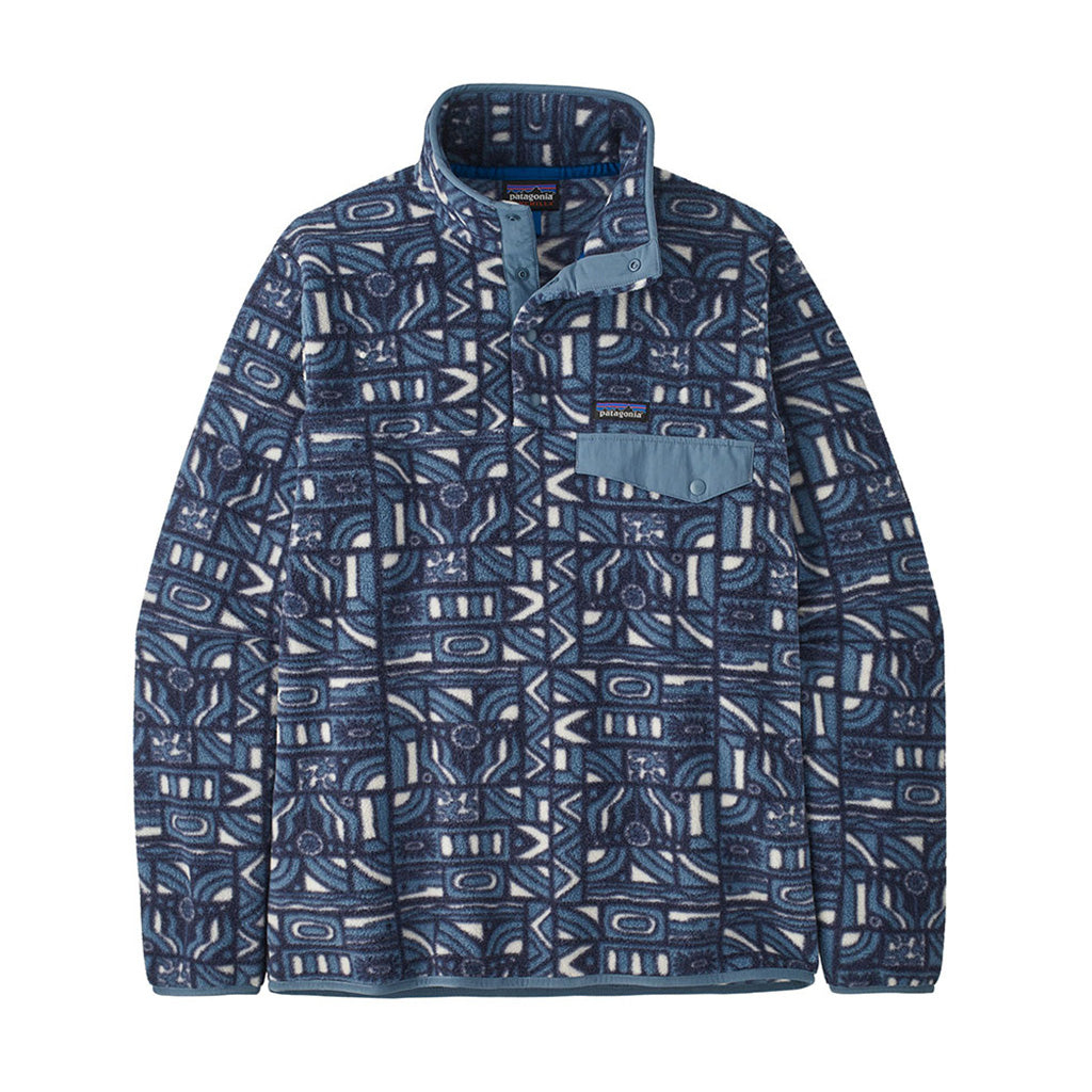 En Fleece, LW Synch Snap-T P/O i farven New Navy