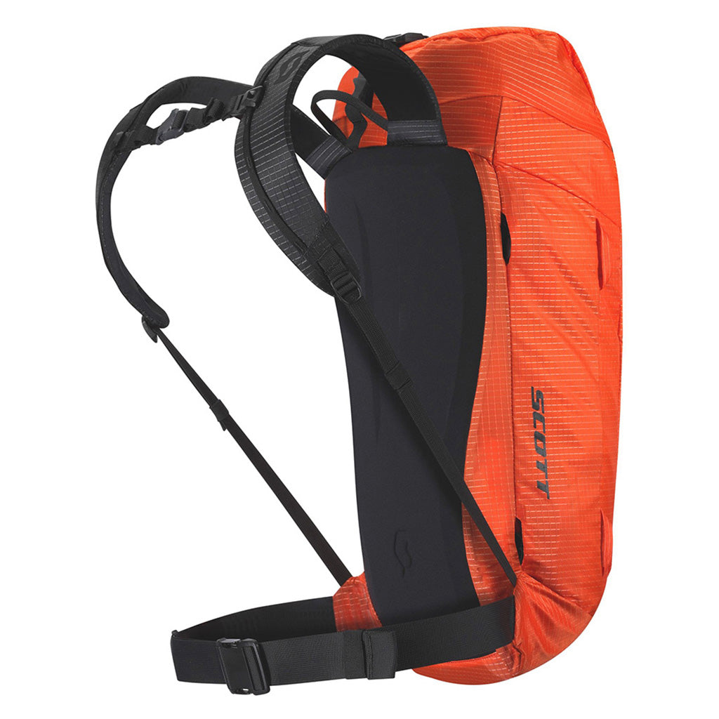 Pack Mountain 25 i farven Orange/sort set fra venstre side