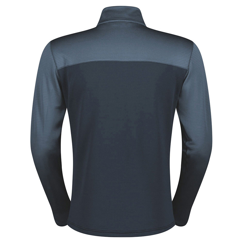 Defined Light Midlayer i farven Metal blå set bagfra