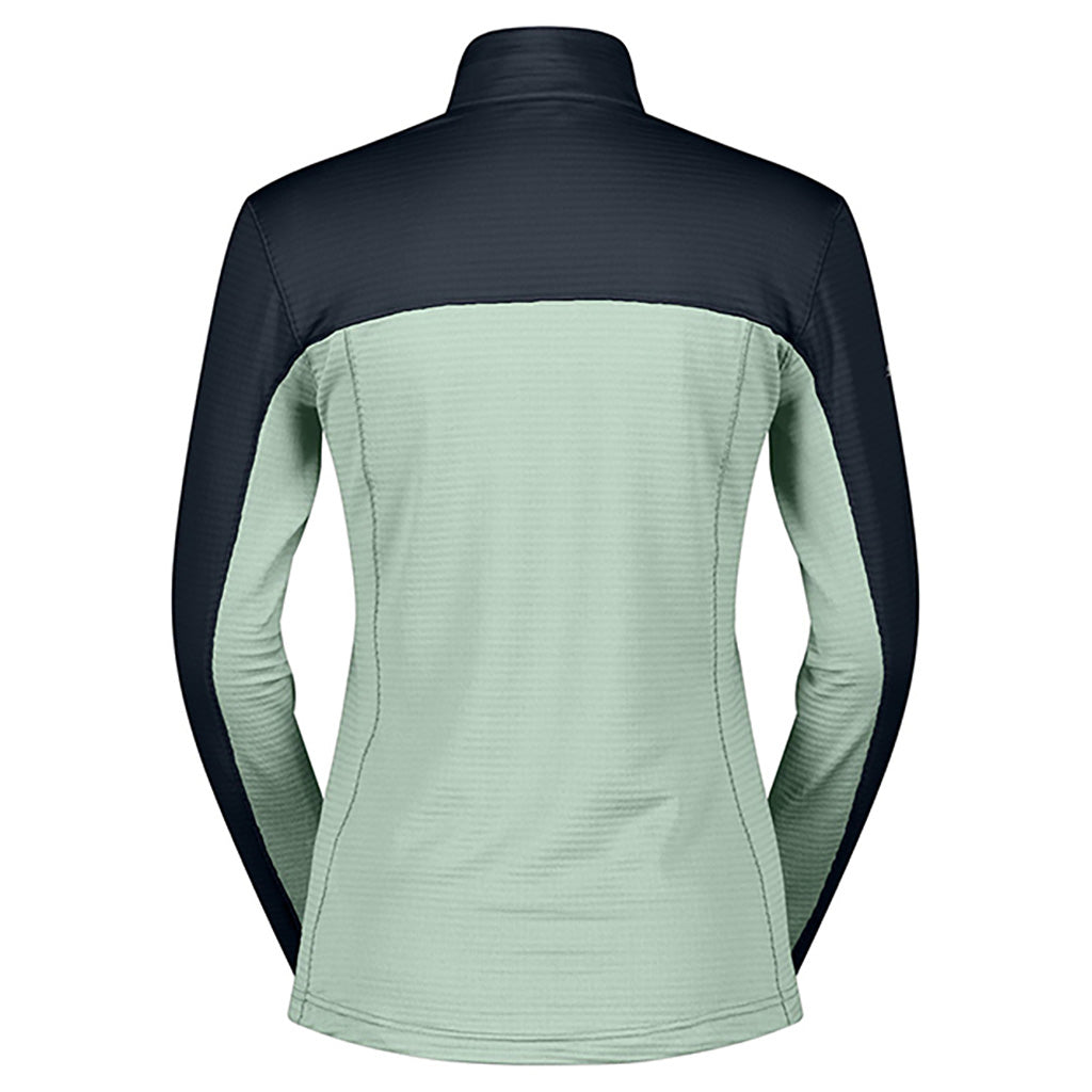 Defined Light Pullover Midlayer i farven blå/grøn set bagfra