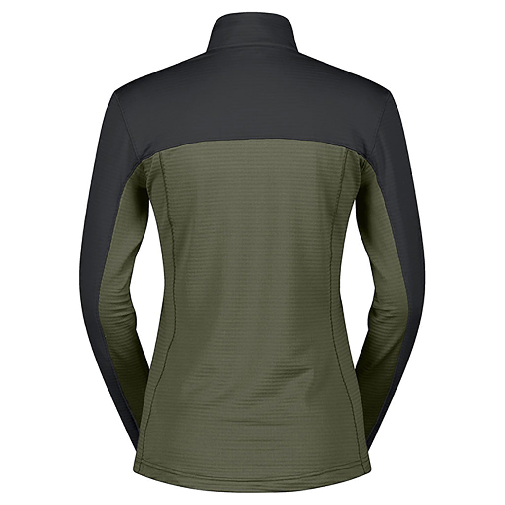 Defined Light Pullover Midlayer i farven sort/grøn set bagfra