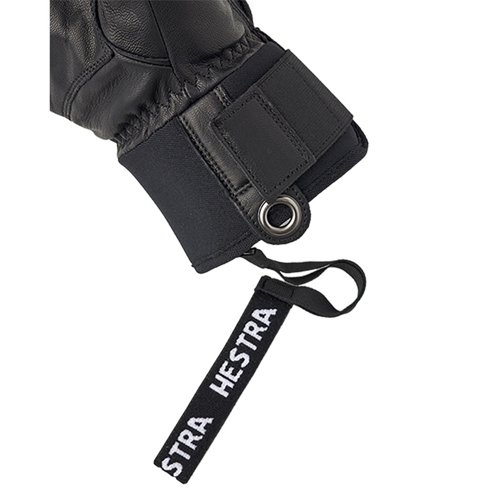 Fall Line 3 finger Handsker i farven sort / sort nærbillede