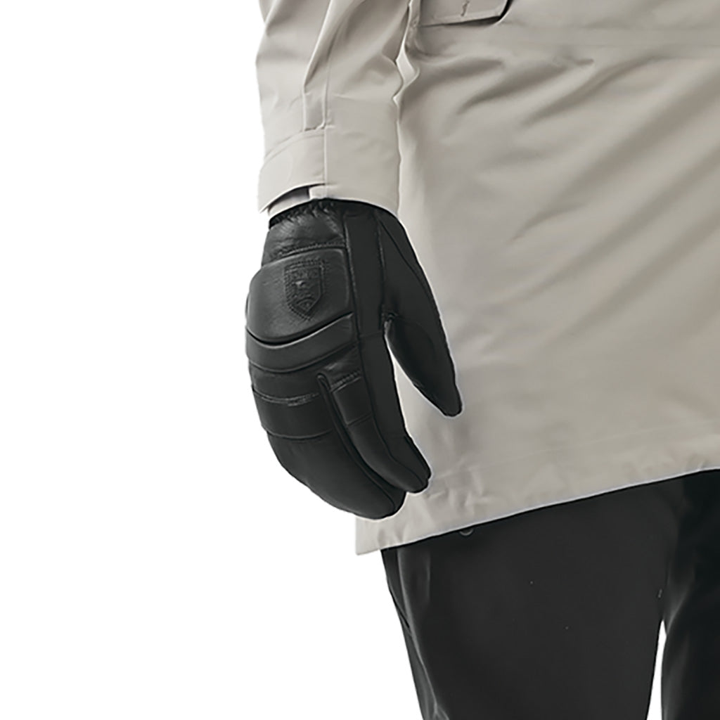 Fall Line 3 finger Handsker i farven sort / sort set fra venstre side