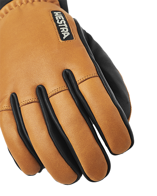 Army leather wool terry 5 finger - Handsker
