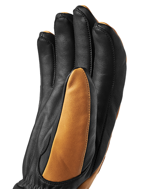Army leather wool terry 5 finger - Handsker