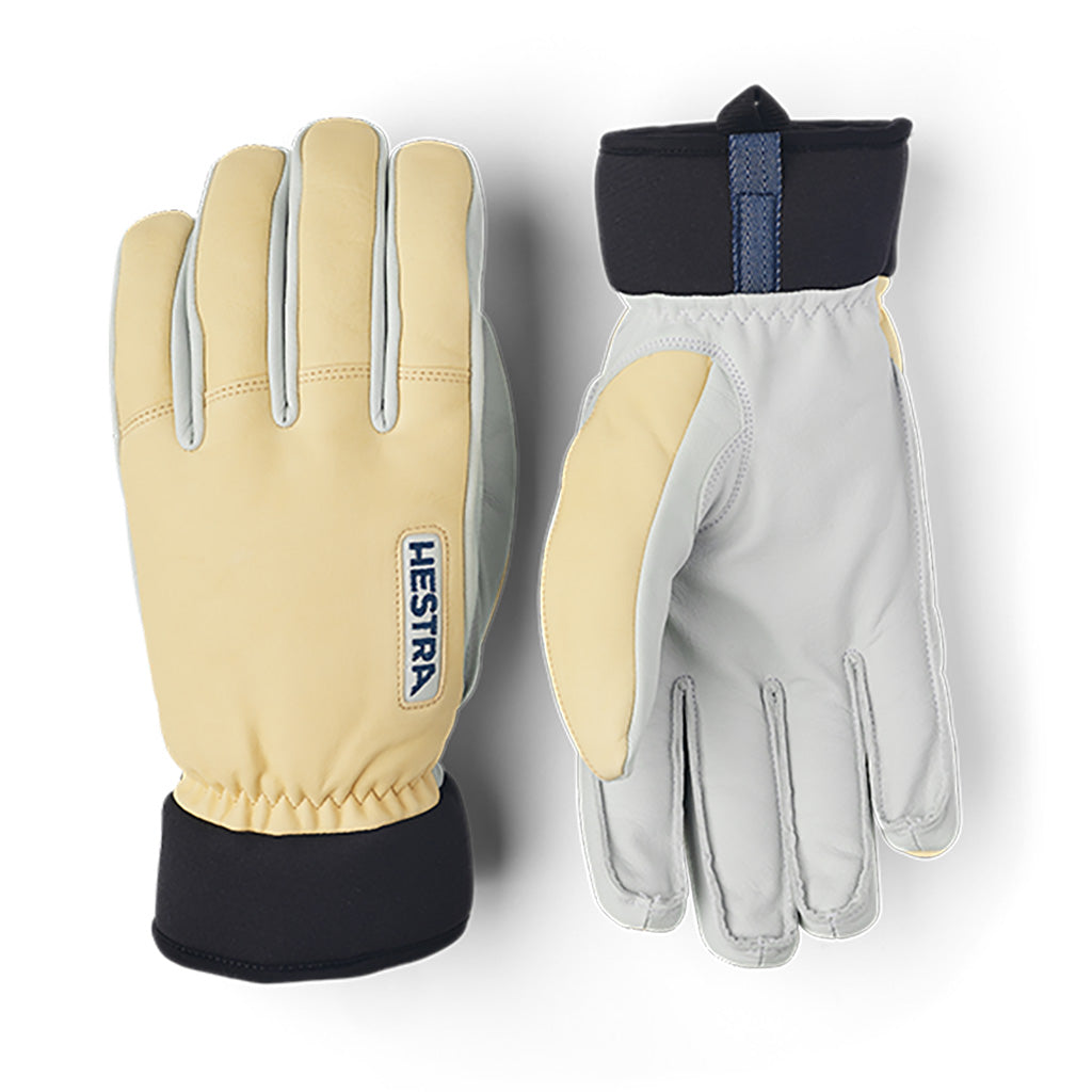 Army Leather Wool Terry Luffer i farven Natural gul