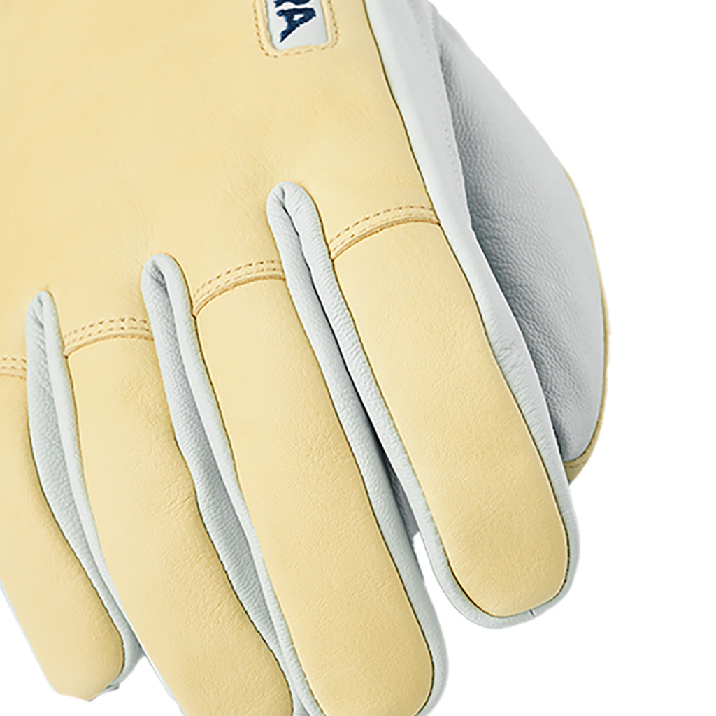 Army Leather Wool Terry Luffer i farven Natural gul nærbillede