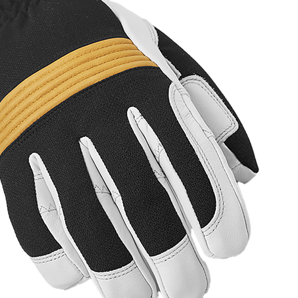 Couloir 5 Finger Handsker i farven sort / Offhvid nærbillede