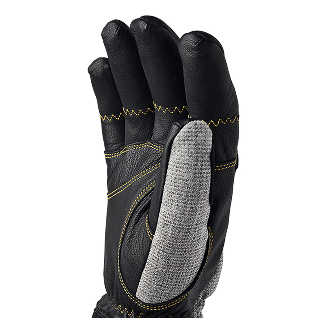 Couloir 5 Finger Handsker i farven Light grå / sort set fra en skrå vinkel