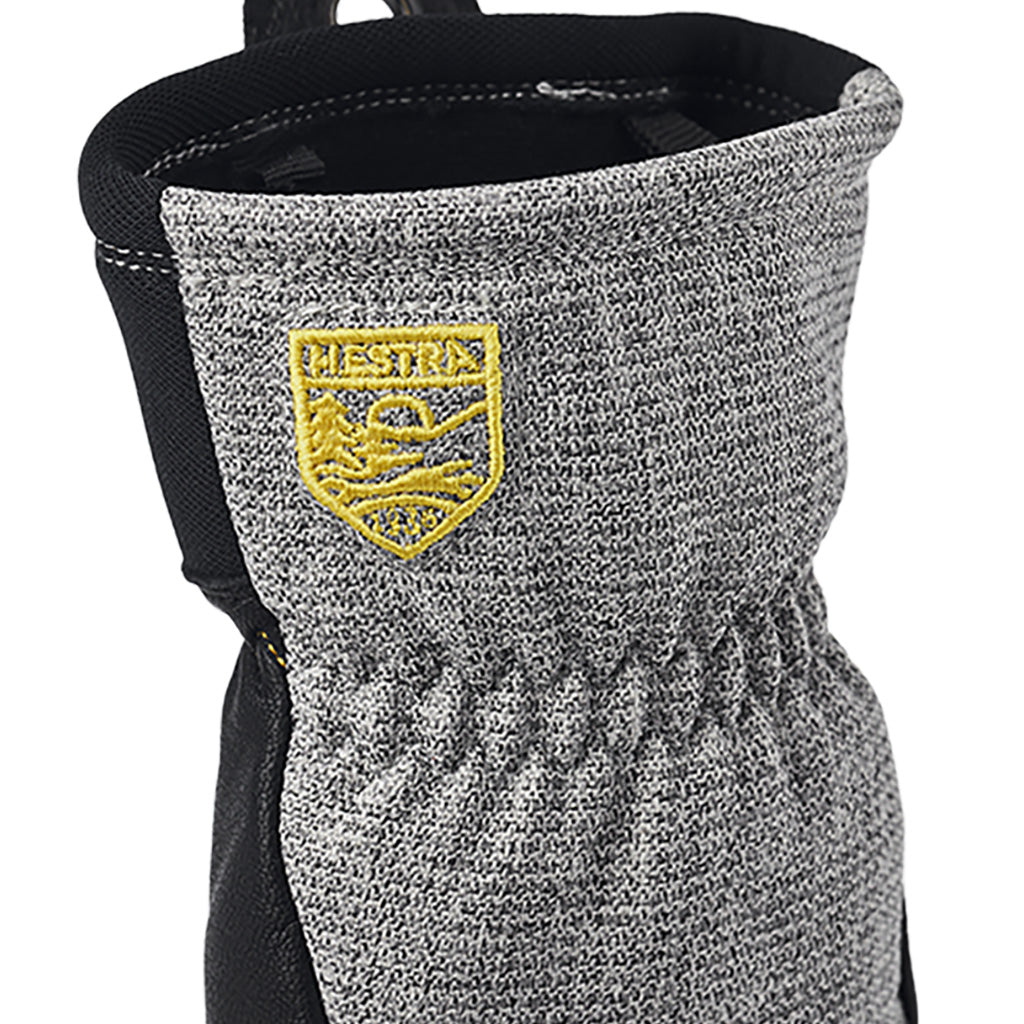 Couloir 5 Finger Handsker i farven Light grå / sort nærbillede