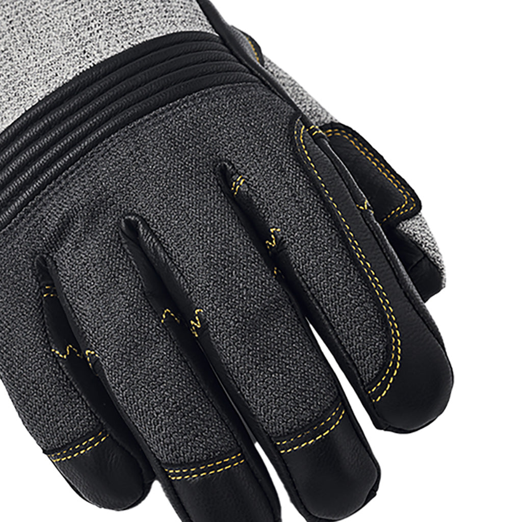 Couloir 5 Finger Handsker i farven Light grå / sort nærbillede