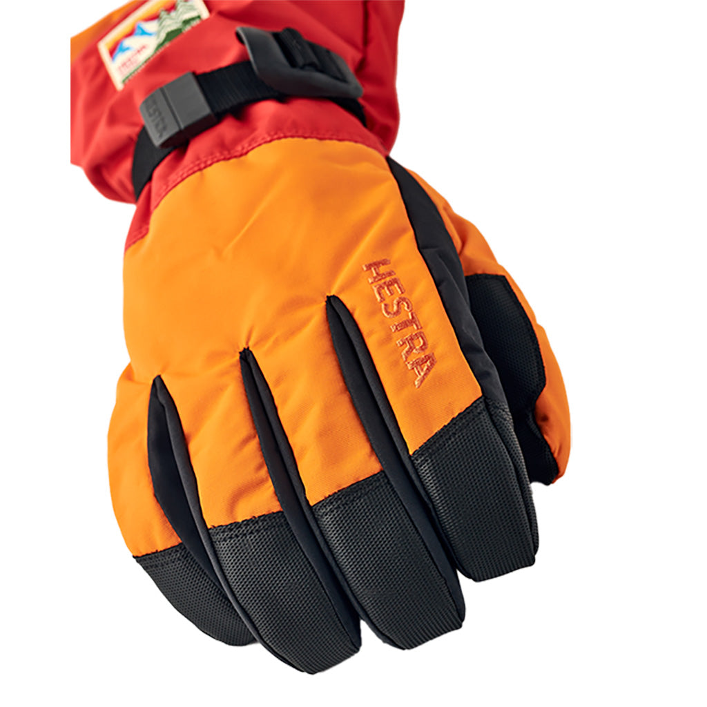 Gauntlet Sr. 5 finger Handsker i farven Orange / Light rød set forfra på model