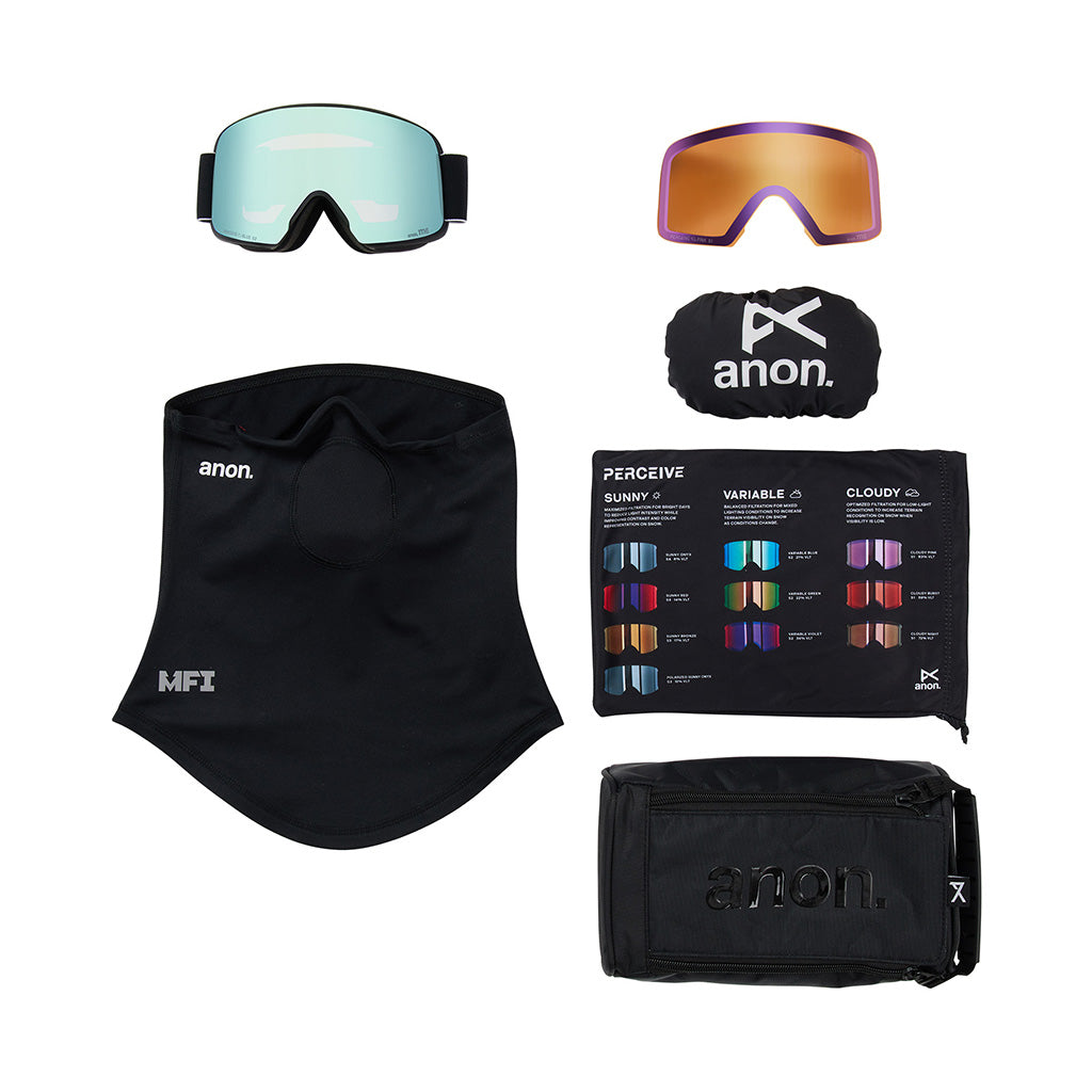 M6 - Skibrille + Ekstra Linse & Halsrør