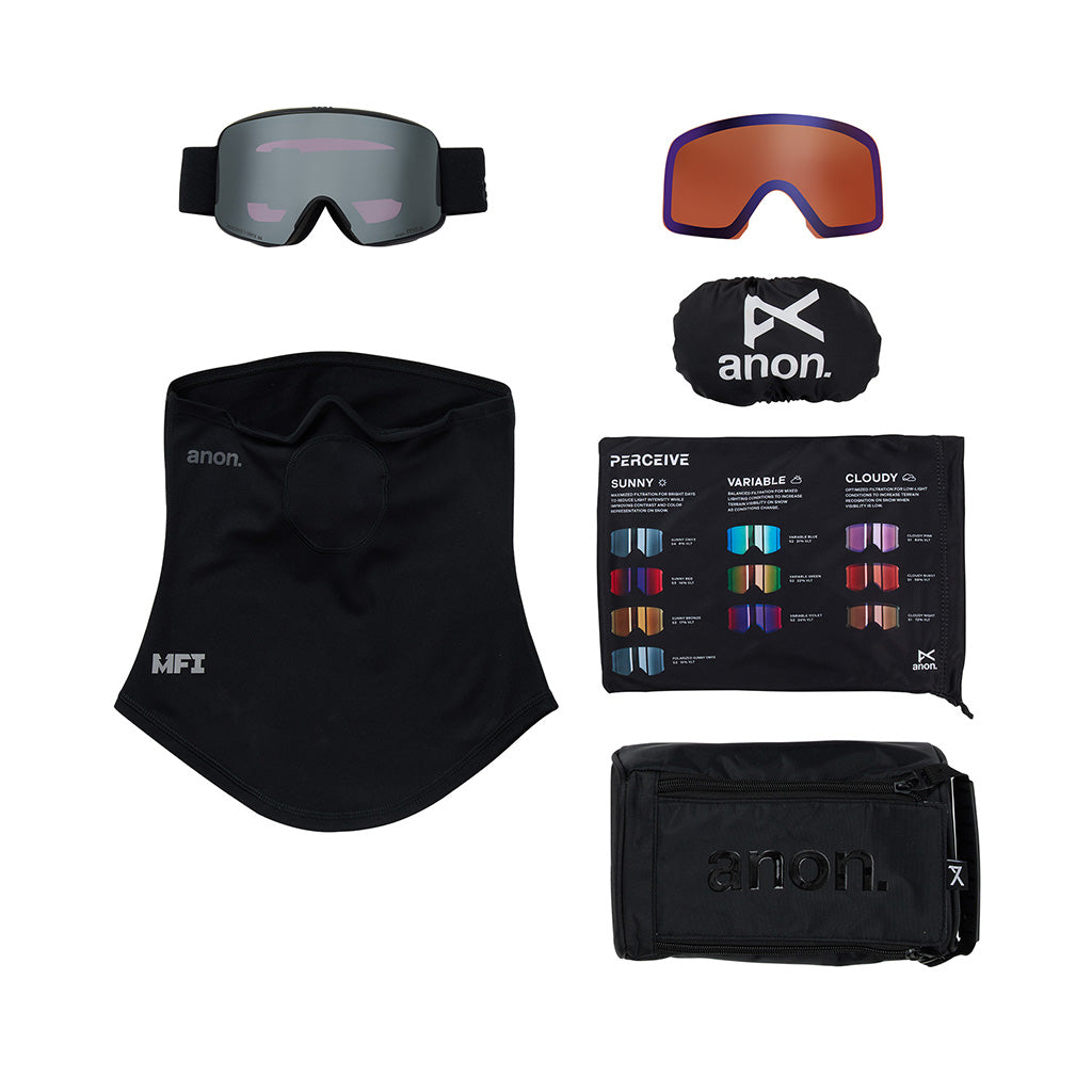 M6 - Skibrille + Ekstra Linse & Halsrør