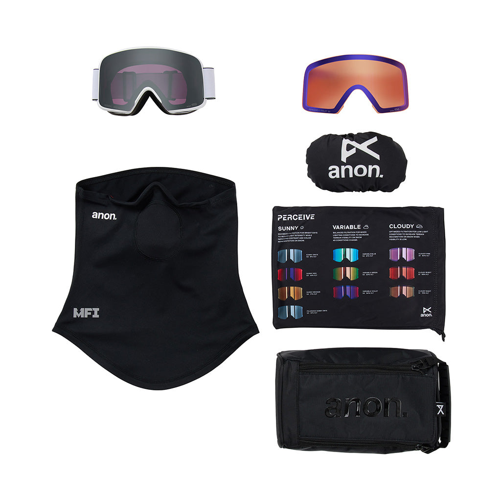 M6 - Skibrille + Ekstra Linse & Halsrør