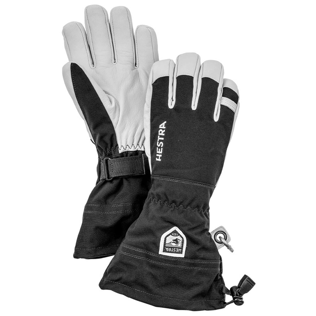 Army Leather Heli Ski 5 Finger Handsker i farven sort