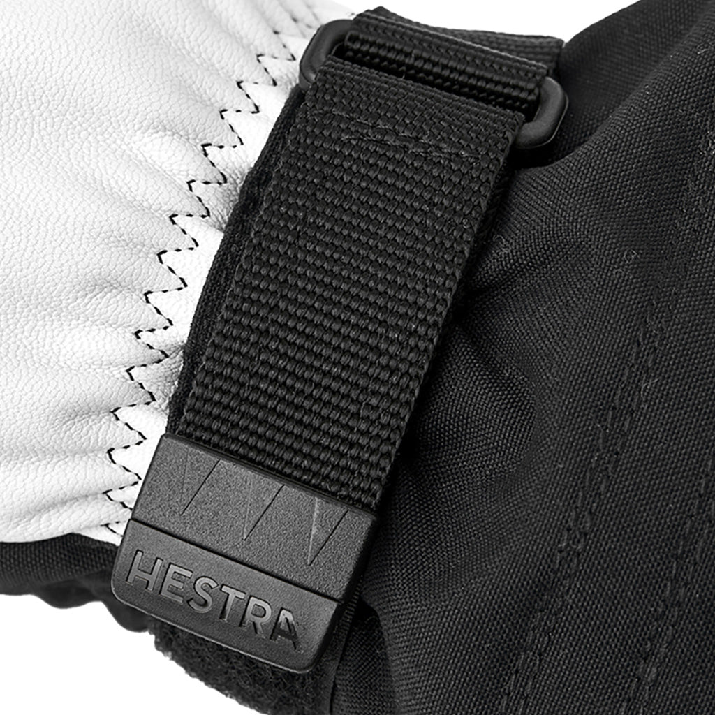 Army Leather Heli Ski Luffer i farven sort nærbillede
