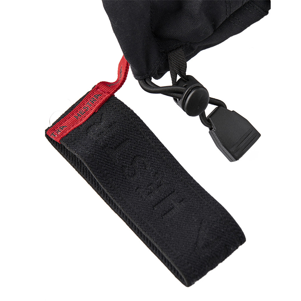 Army Leather Heli Ski 3 Finger Handsker i farven sort/Offhvid detalje