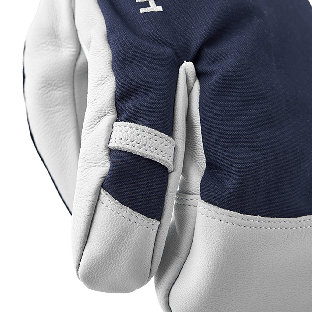 Army Leather Heli Ski 3 Finger Handsker i farven nærbillede