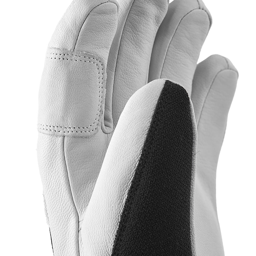 Army Leather Patrol 5 finger Handsker i farven Svart nærbillede