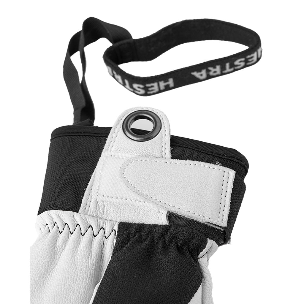 Army Leather Patrol 5 finger Handsker i farven Svart detalje