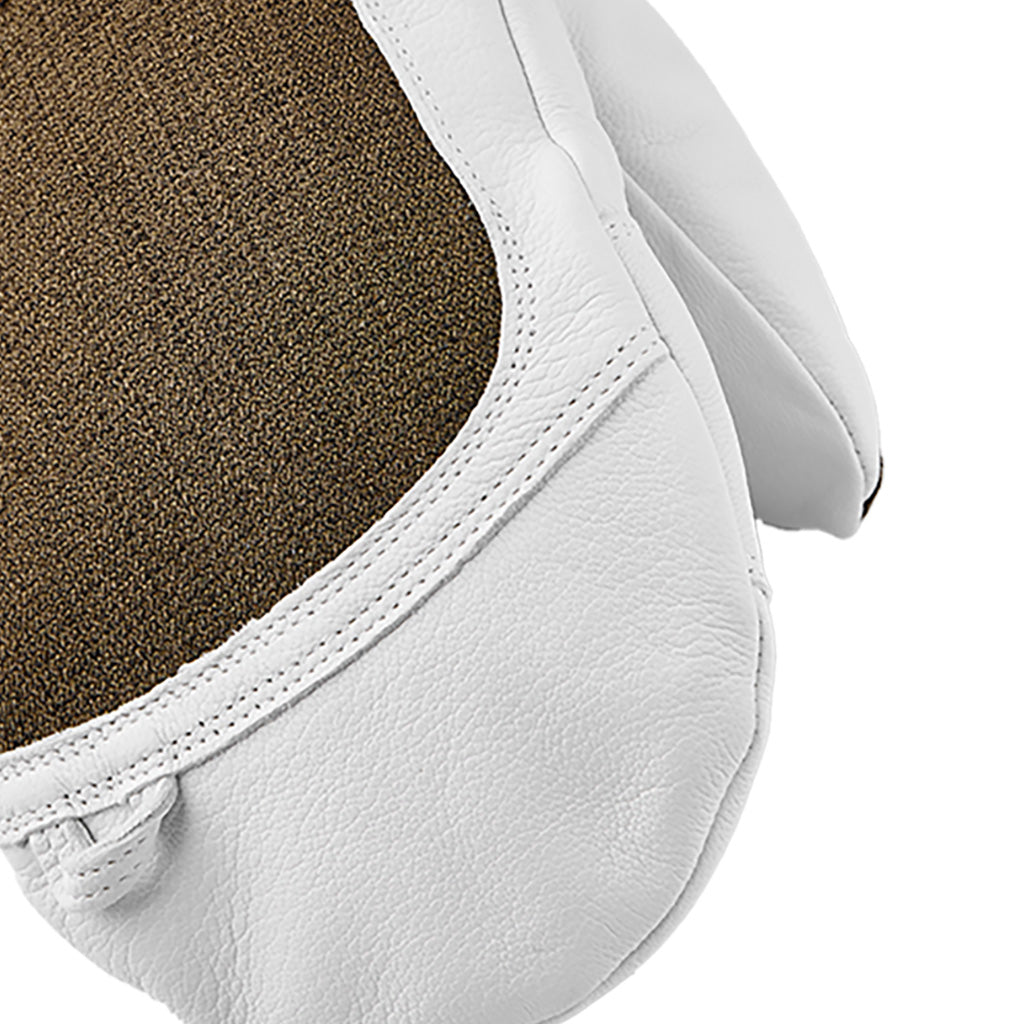 Army Leather Patrol Luffer i farven Olive nærbillede af materiale