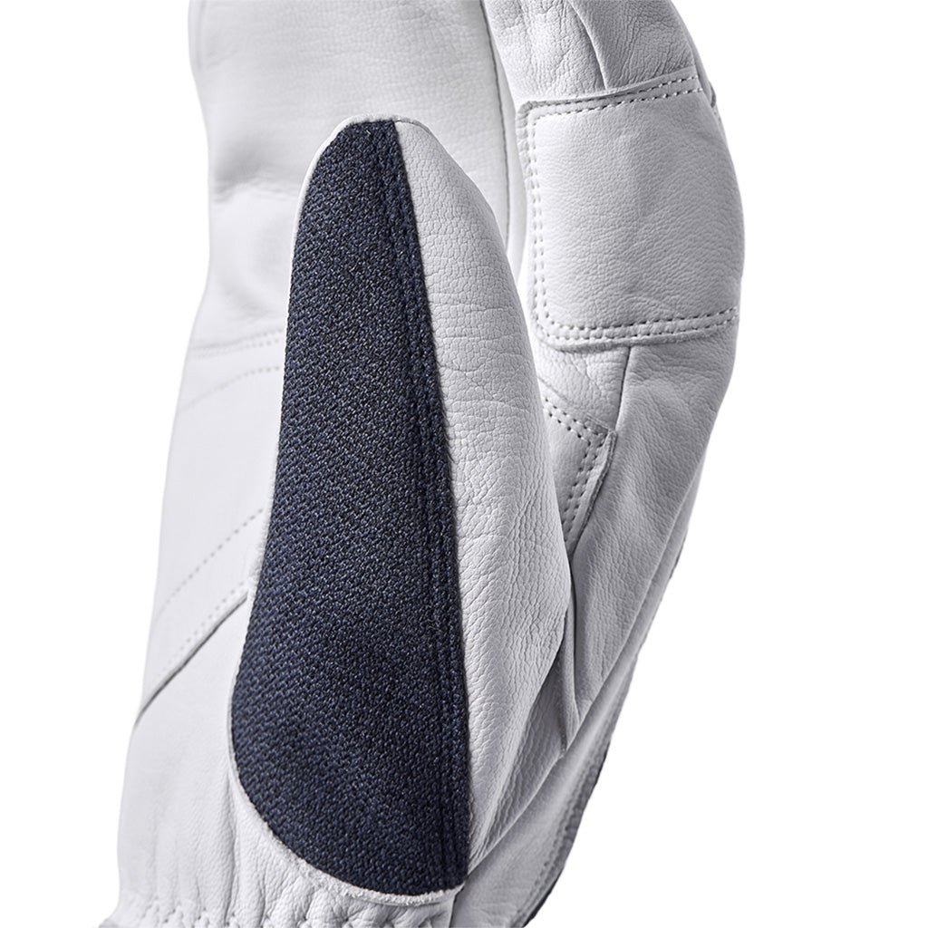 Army Leather Patrol 3 finger Handsker i farven Marin nærbillede