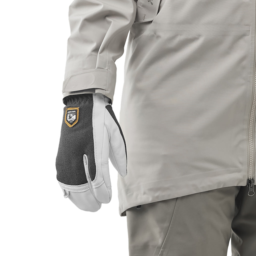 Army Leather Patrol 3 finger Handsker i farven Koks set forfra