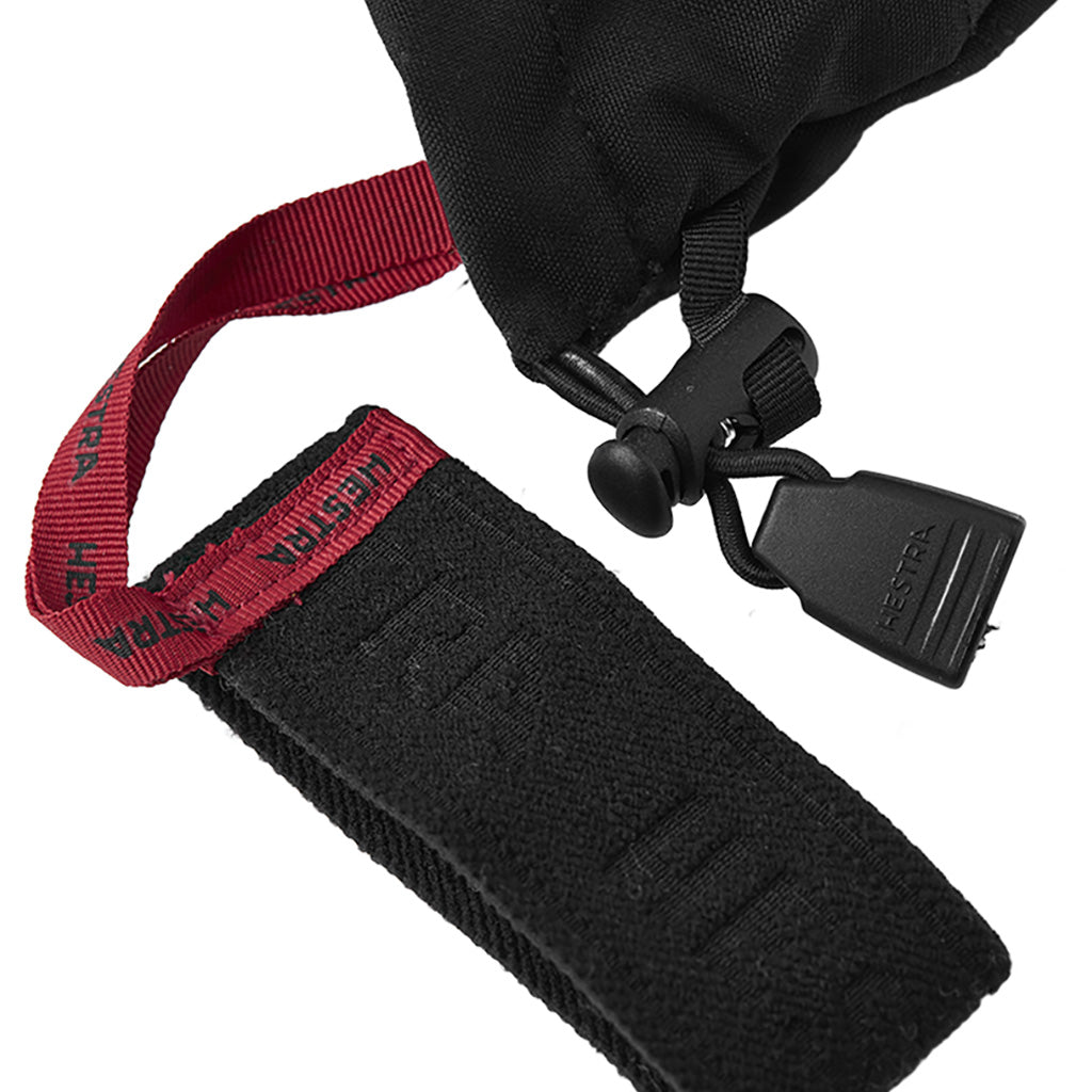 Heli Ski 3 Finger Handsker i farven sort/Offhvid detalje