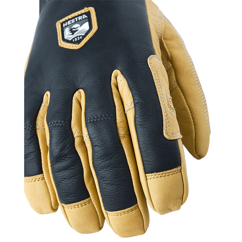 Ergo Grip Incline 5 finger Handsker i farven Grå/Naturbrun skrå vinkel