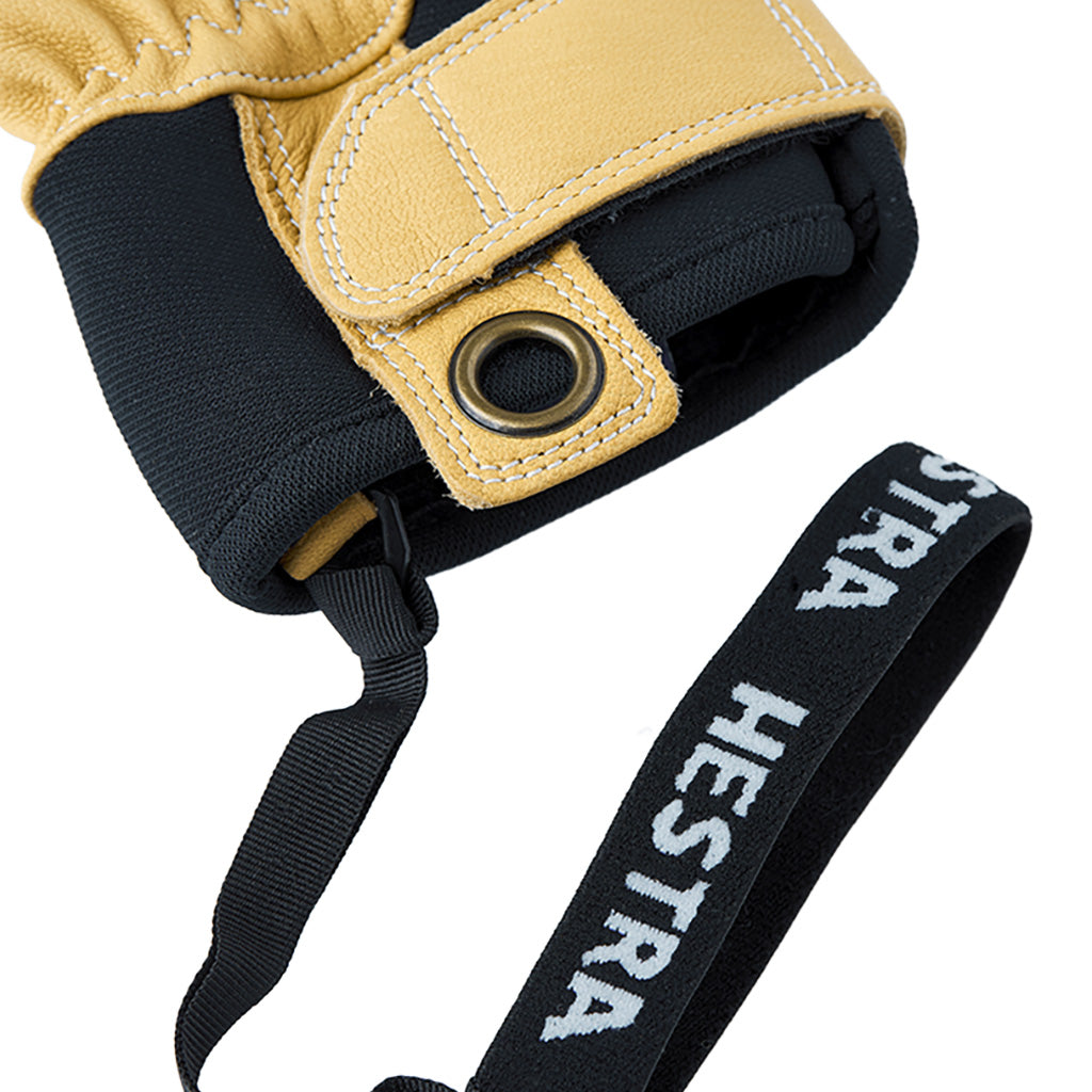 Ergo Grip Incline 5 finger Handsker i farven Grå/Naturbrun detalje