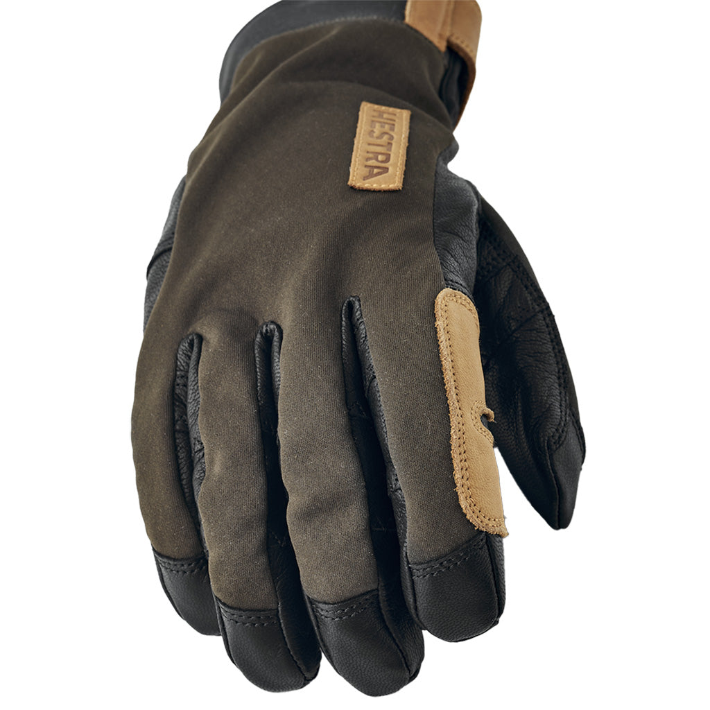 Ergo Grip Active Wool Terry Handsker i farven Dark Forest / sort perspektiv
