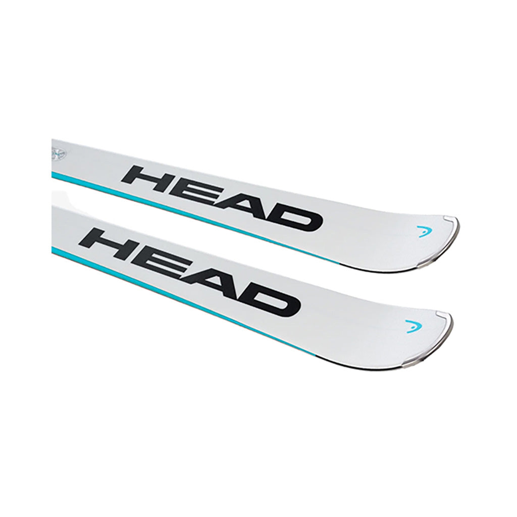 Worldcup Rebels E.XSR + PR 11 GW Ski set fra en skrå vinkel