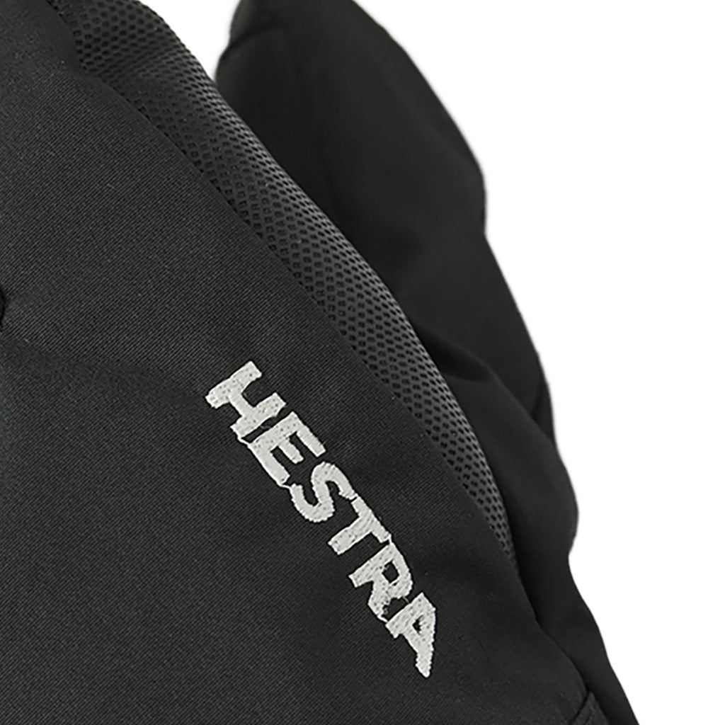 Gauntlet Czone jr. Luffer i farven Mitt sort/Graphite nærbillede af logo