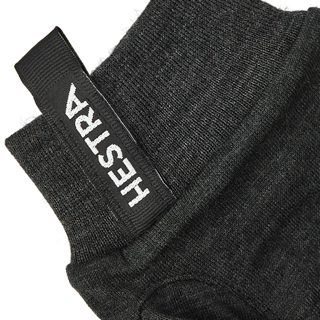 Merino Wool Liner Active 5 Finger Handsker i farven Koks detalje