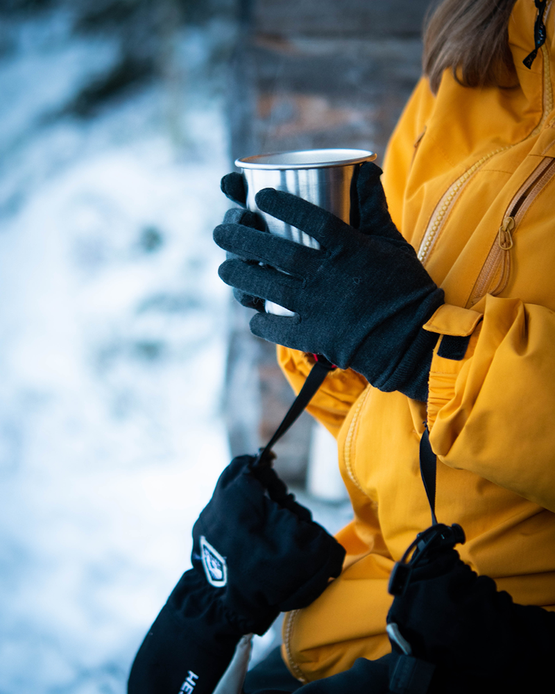 Merino Wool Liner Active 5 Finger - Handsker