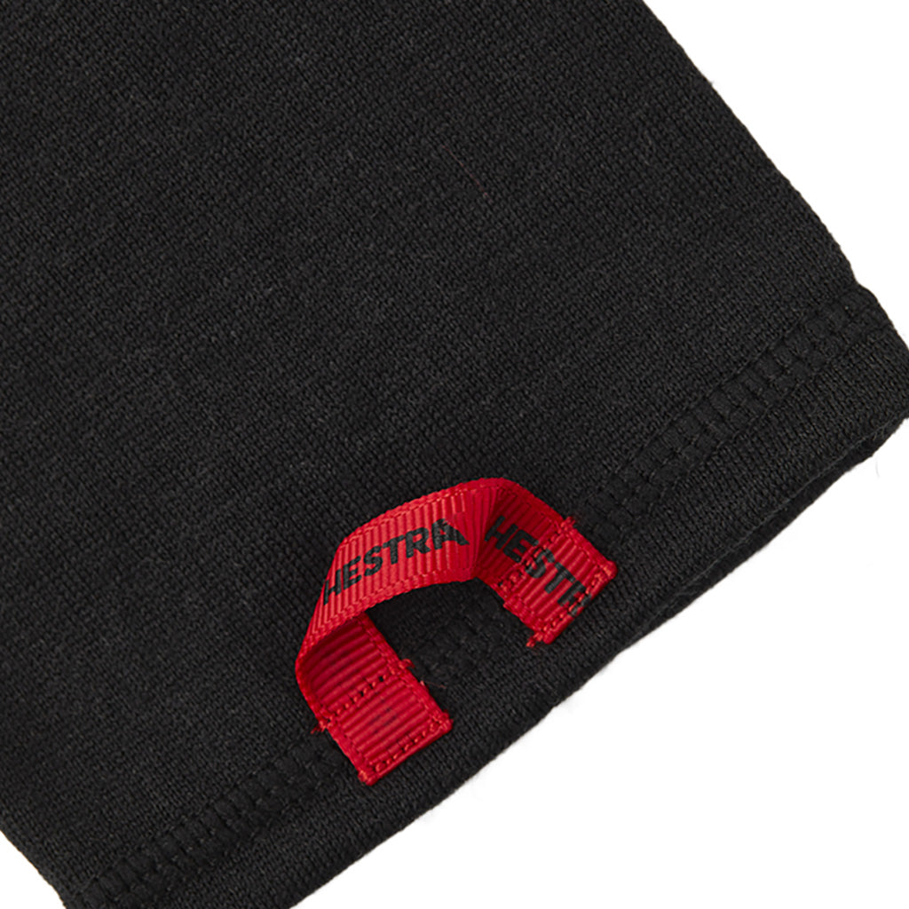 Merino Wool Liner Long 5 finger Handsker i farven Svart detalje