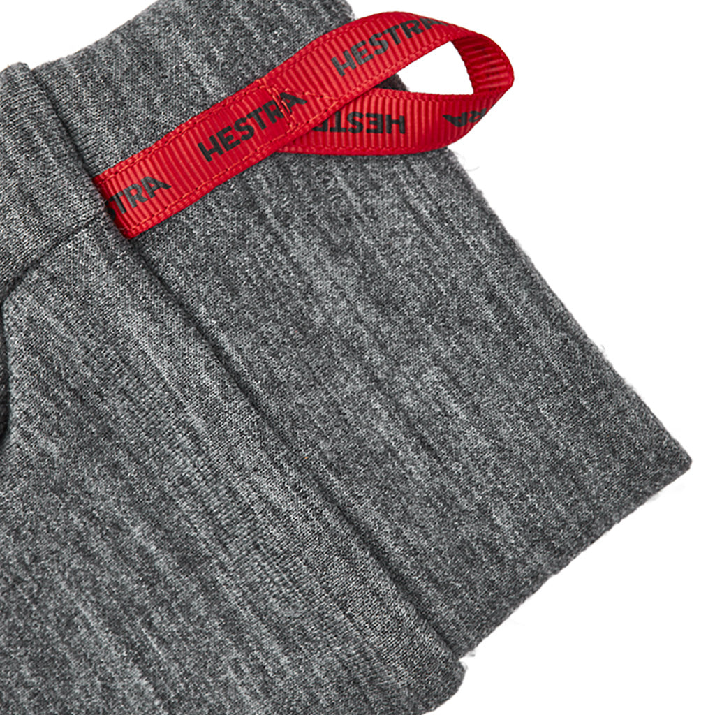 Touch Point Wamth 5 Finger Handsker i farven grå nærbillede af materiale