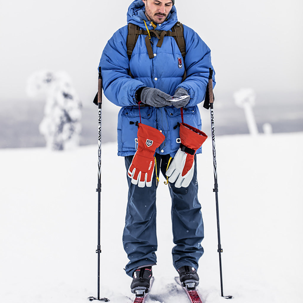 Touch Point Wamth 5 Finger Handsker i farven grå set i omgivelser