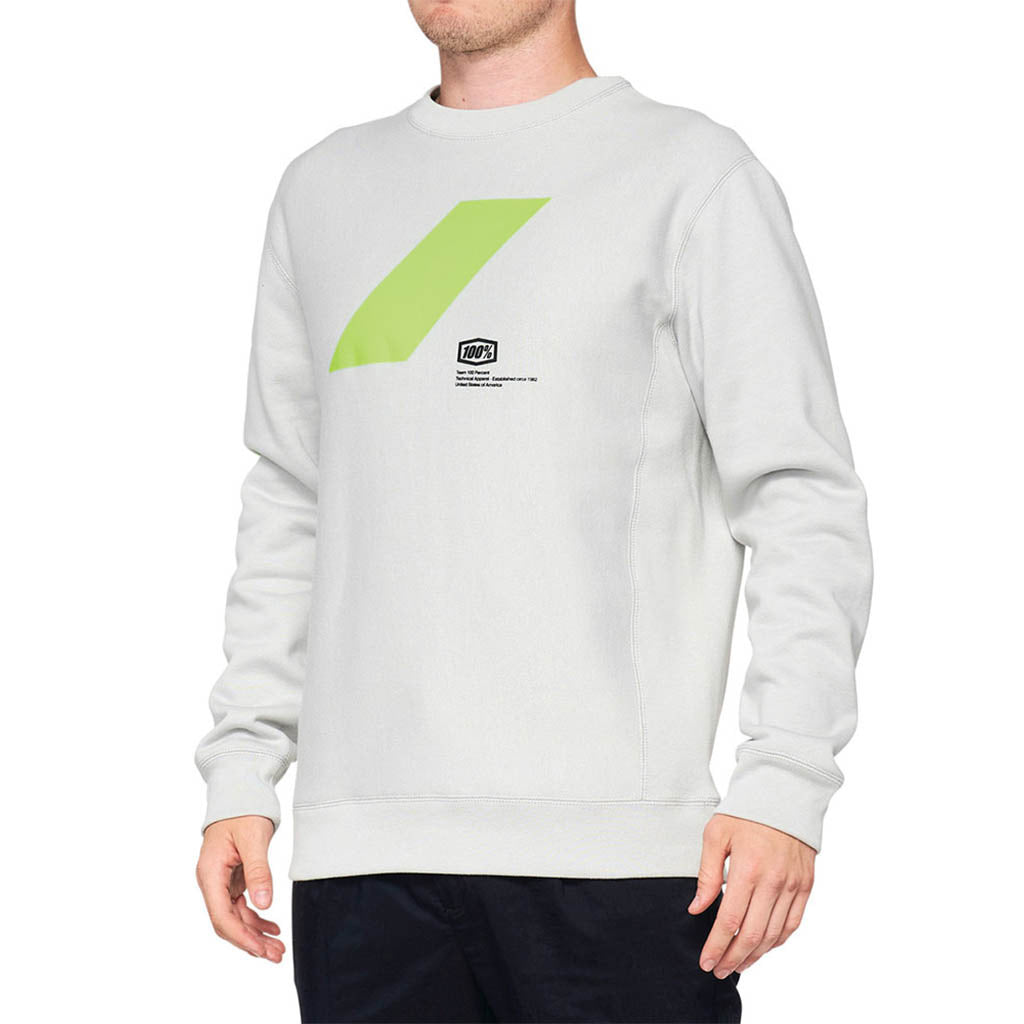 Rend Pullover Crewneck Fleece i farven Heather grå