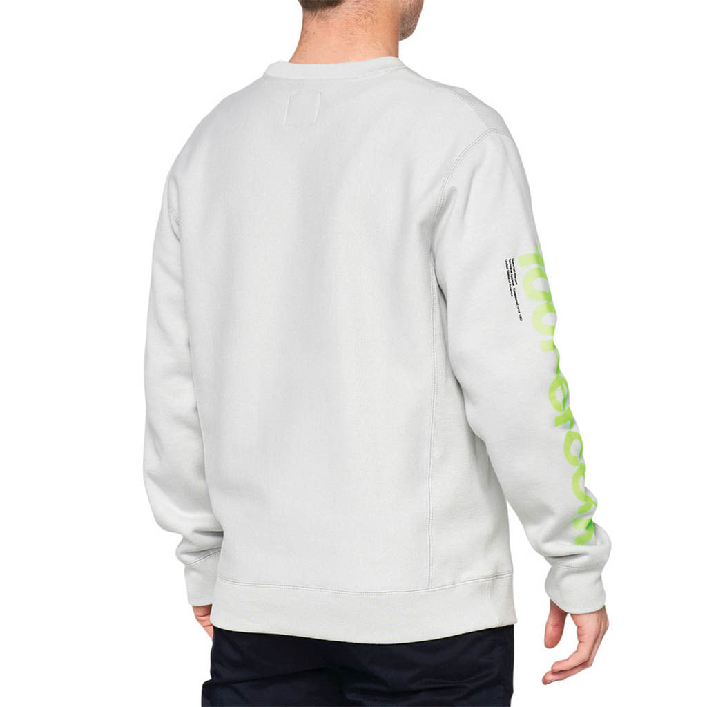 Rend Pullover Crewneck Fleece i farven Heather grå set bagfra