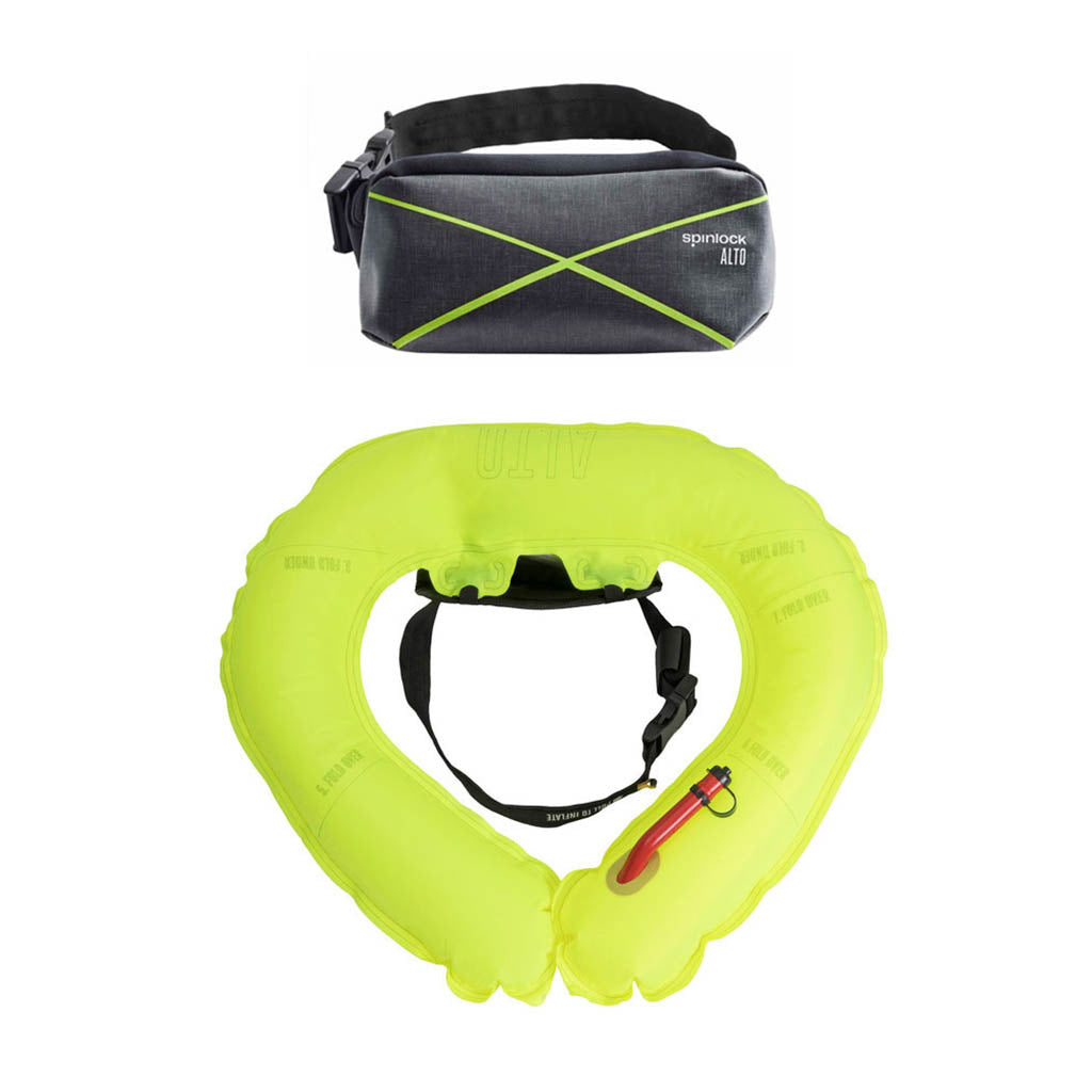 En Svømmevest, Deckvest Alto i farven Gul set forfra