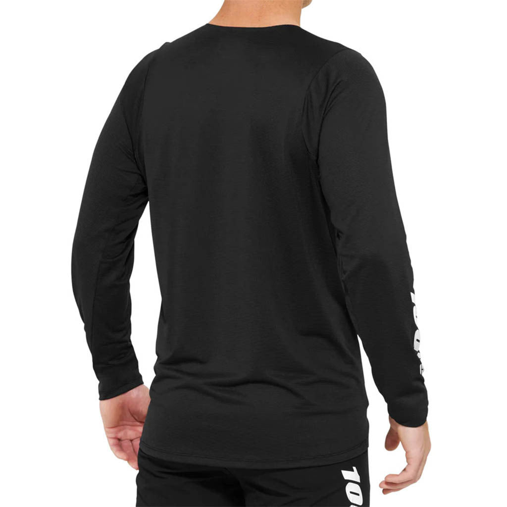 En Cykeltrøje, R-Core-X Long Sleeve i farven sort set bagfra