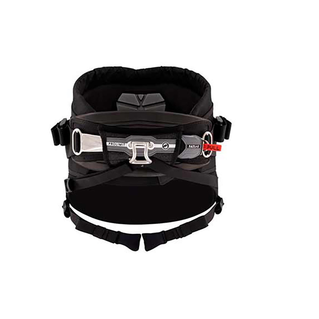 En Trapez, Harness Kiteschool i farven sort set forfra