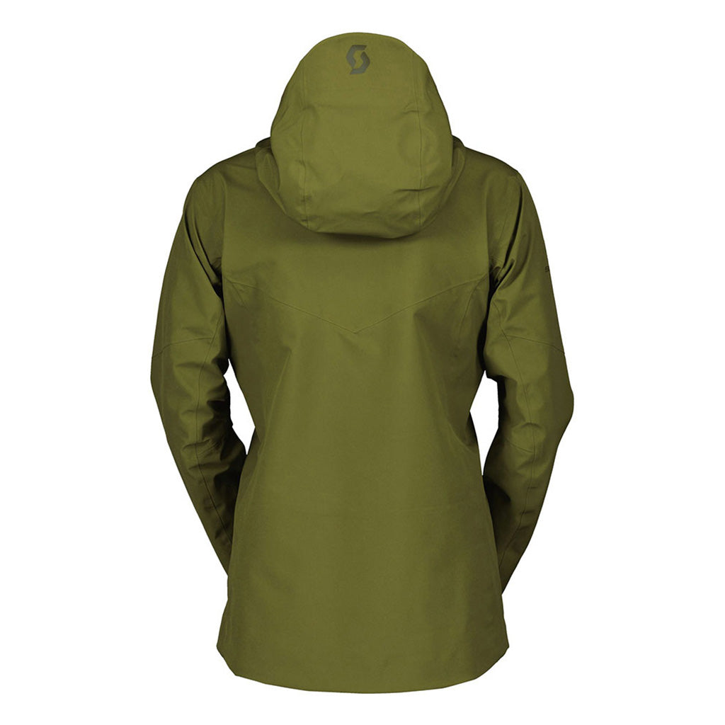 En Skijakke, Explorair 3L i farven Fir grøn set bagfra